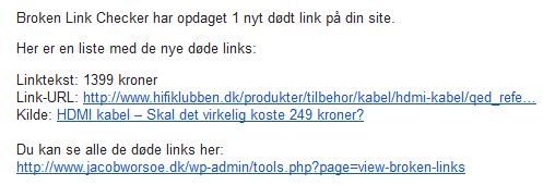 Mit link til Hi-Fi klubben var dødt.