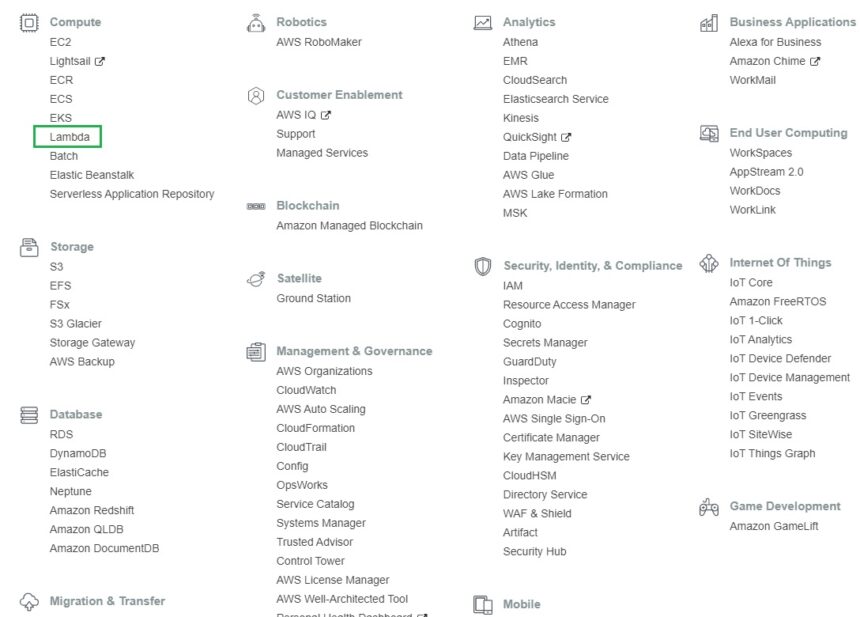 AWS er kæmpe stort og har services til næsten alt.
