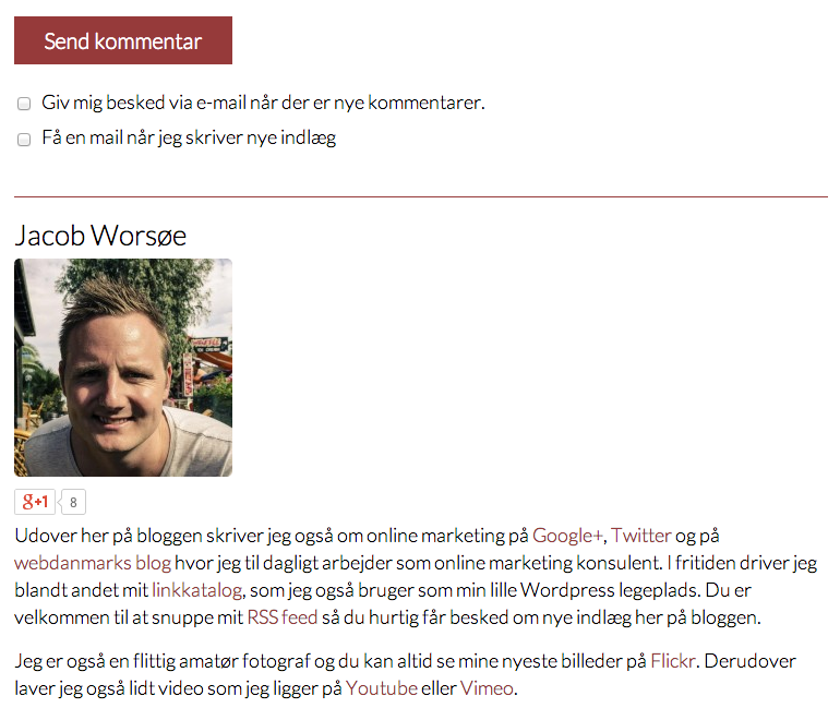 Sidebaren skubbet ned under det primære indhold.