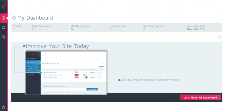 Convert Experiment's webinterface.