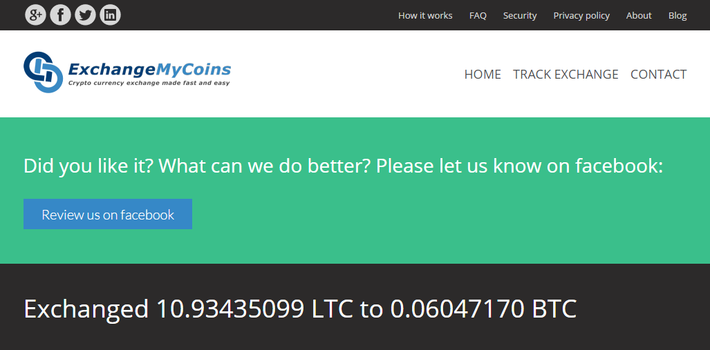 Brugerne skal ledes over på facebook fra kvitteringssiden.